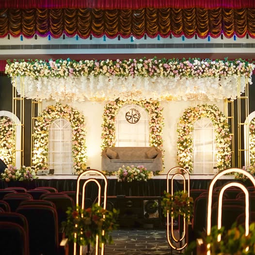Wedding dining setup